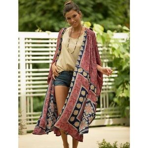 Camilla Red Ruby Print Kimono